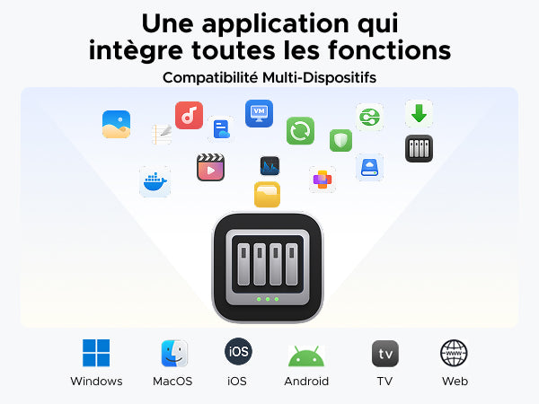 Application UGOS Pro du NAS UGREEN – gestion centralisée et multi-plateforme compatible Windows, macOS, iOS, Android, TV et Web