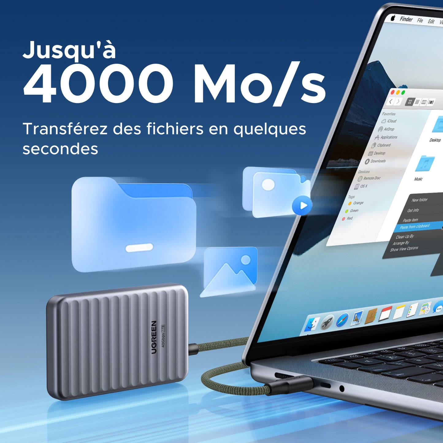 UGREEN NeoDrive Go D710 – Disque SSD Externe 40Gbps 1To