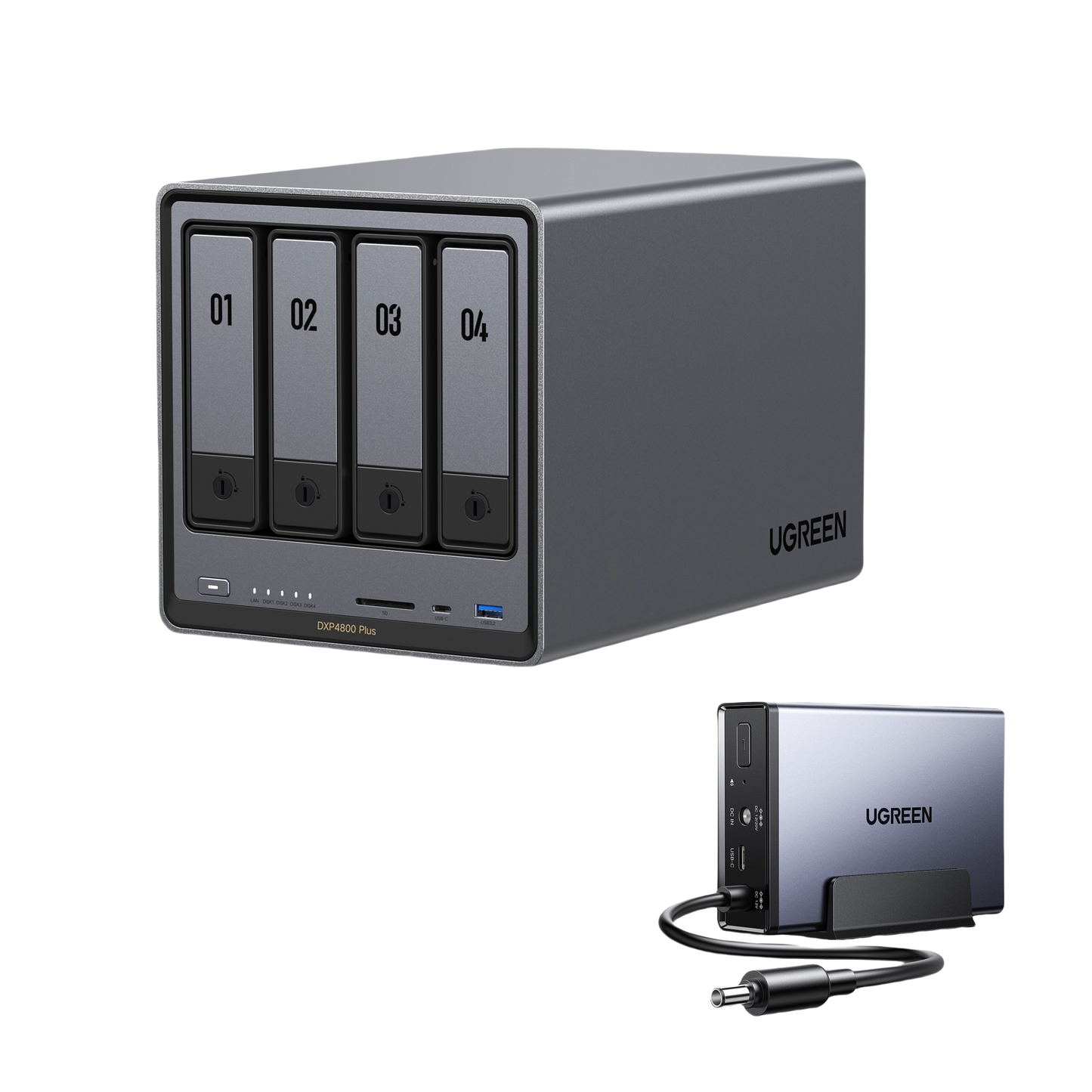 Le serveur NAS UGREEN DXP4800 est compatible avec l'alimentation sans coupure (UPS) dédiée d'UGREEN.