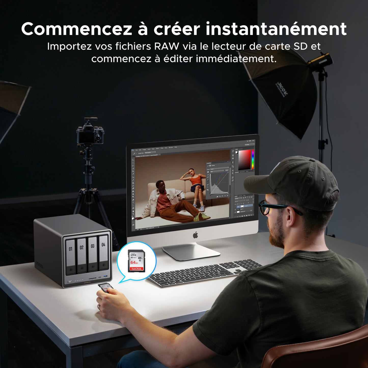 UGREEN NASync DXP4800 Pro - NAS 4 baies 136 To