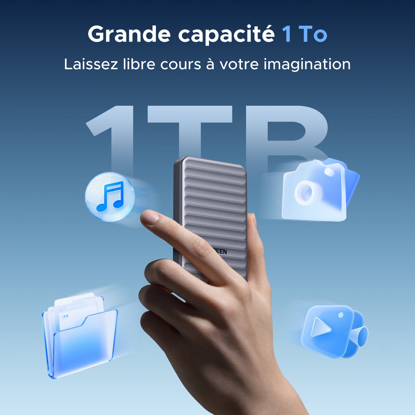 UGREEN NeoDrive Go D710 – Disque SSD Externe 40Gbps 1To