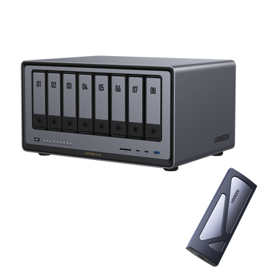 DXP8800 Plus + Boîtier-Adaptateur pour SSD M.2 NVMe