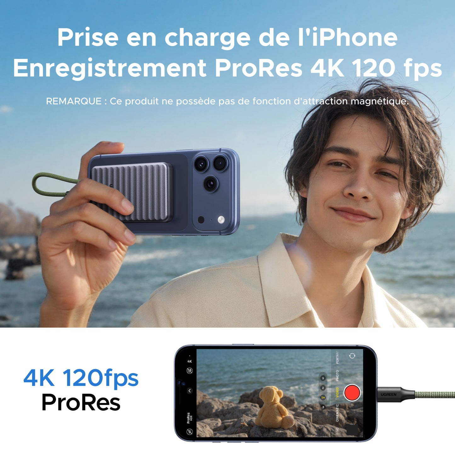 UGREEN NeoDrive Go D710 – Disque SSD Externe 40Gbps 1To