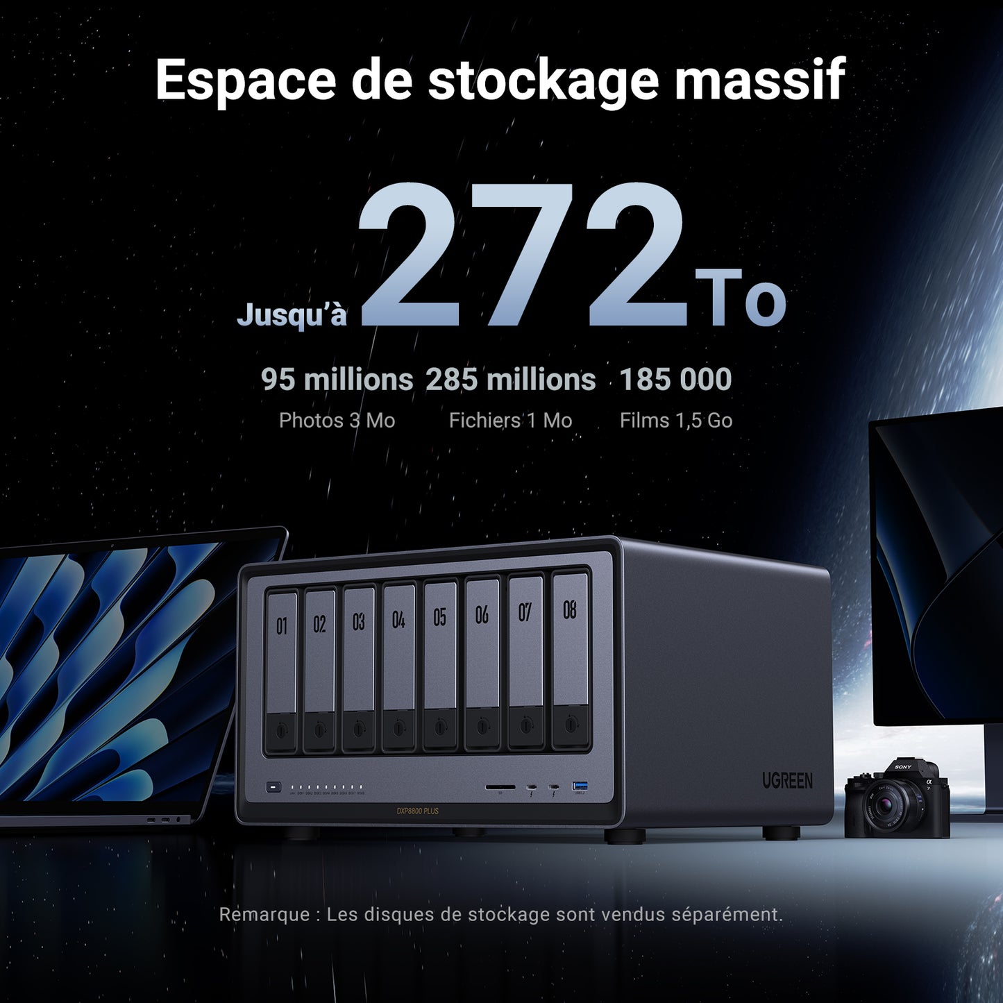 UGREEN NASync DXP8800 Plus | Serveur NAS 8 baies