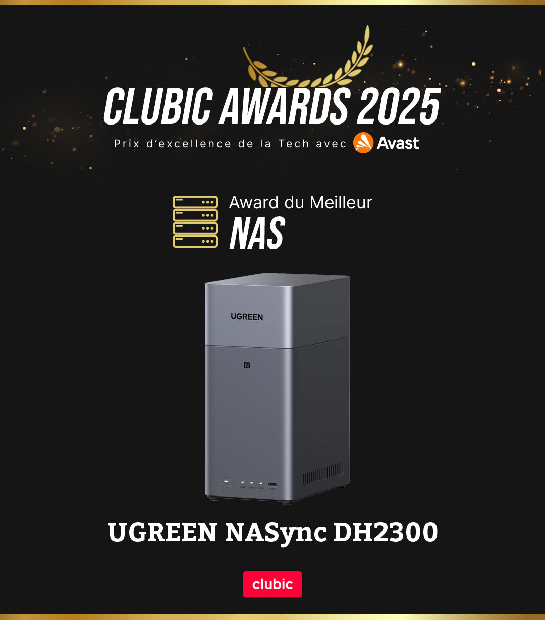 NAS UGREEN NASync DH2300 - 2 Baies - 60 To