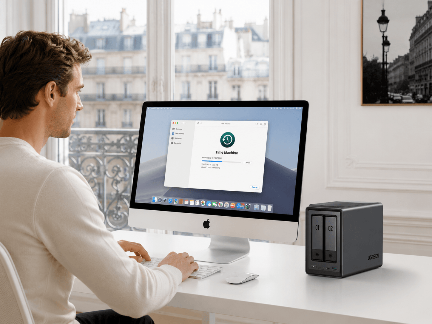 Sauvegarder des fichiers sur le NAS UGREEN DXP2800 à l'aide de Time Machine
